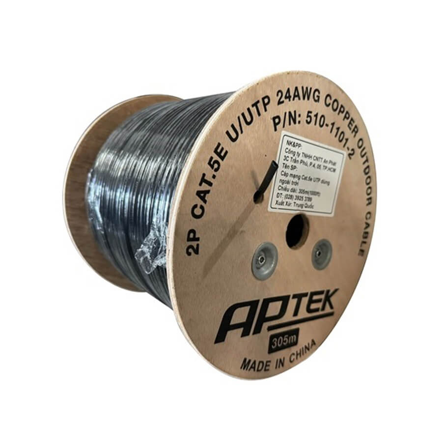 Cáp mạng APTEK CAT5E UTP Copper Outdoor (510-1101-2)